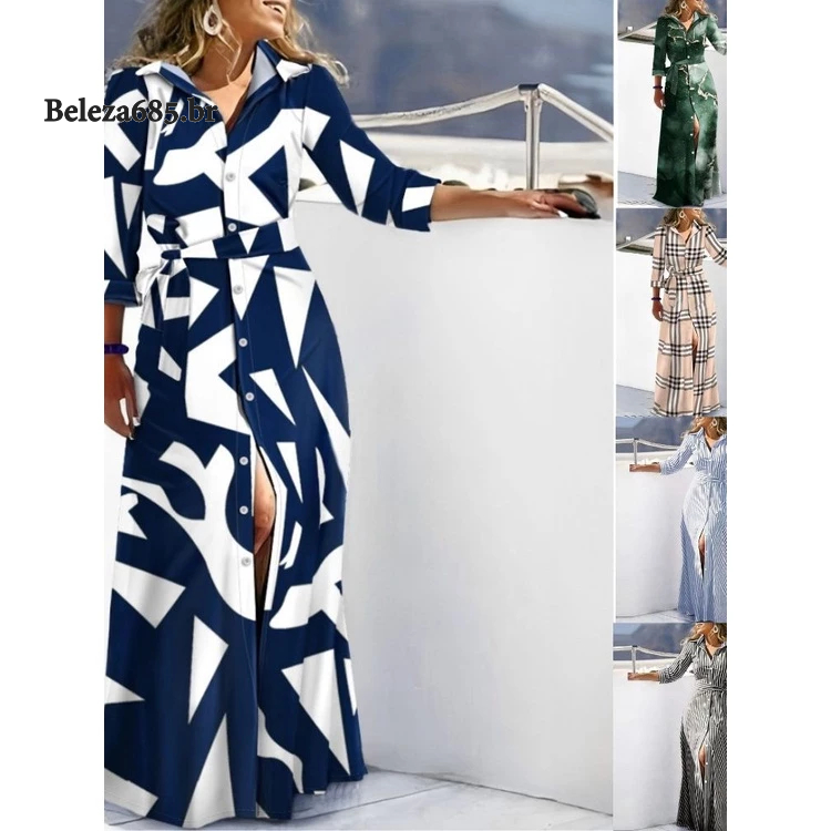 Feminino Verão Novo Renda Suspensório Gola V Estampa Vestido Solto Vestido longo Vestido feminino Vestido plus size Vestido longo plus size Vestido plu size feminino – foto na Shopee Brasil