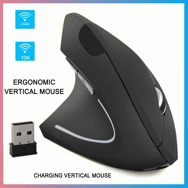 Mouse sem fio vertical de quinta geração para canhotos versão com bateria mouse mouse ergonômico mouse sem fio Mouse – foto na Shopee Brasil
