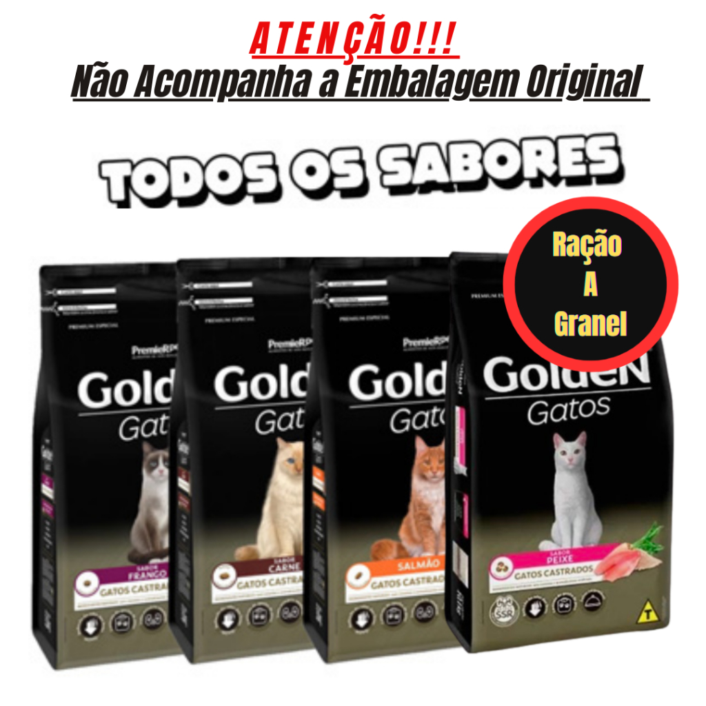 Ração Para Gato Premier Pet Golden Castrados 3Kg - Ração Gato – foto na Shopee Brasil