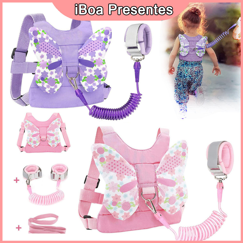 Coleira Infantil Mochila Guia De Segurança Anti Perda Com Cinta Pulseira Guia Para Criança Infantil – foto na Shopee Brasil