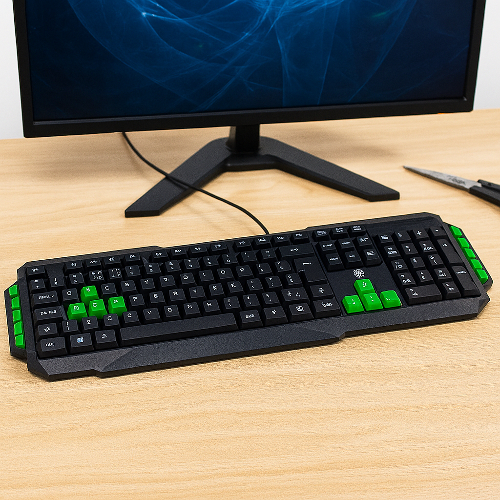 Teclado Gamer Start 2.0 Qwerty Português Cabo 1,5m 5+ Gamer – foto na Shopee Brasil