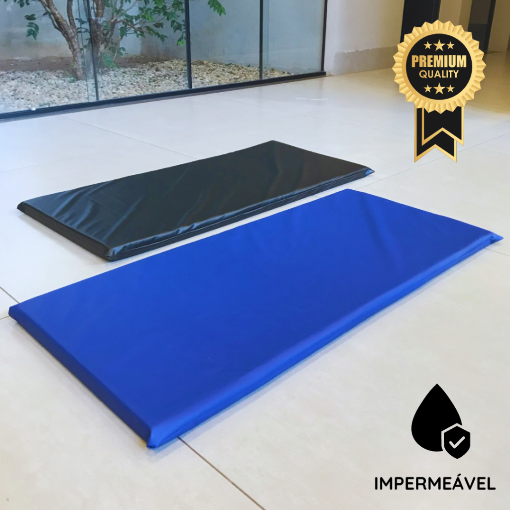 Colchonete p/ Academia Premium 90x40x3 cm Espuma Macia D23 Impermeável Compacto Fit Mat Yoga Pilates – foto na Shopee Brasil