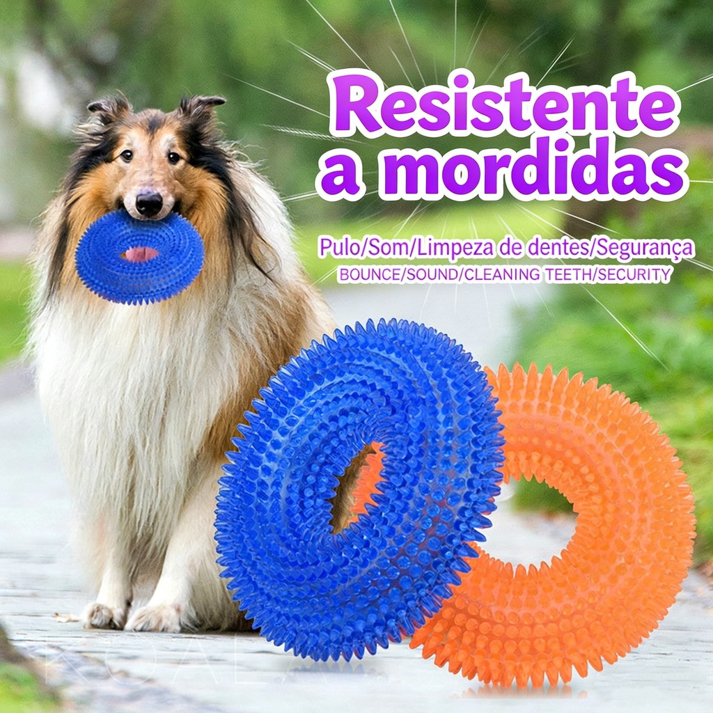 Mordedor Resistente Para Cachorro Brinquedos Para Cachorro Grande Brinquedos Para Cachorro Pequeno Argola Espinhos Pet – foto na Shopee Brasil