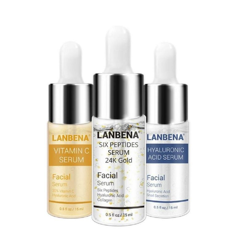 KIT COMPLETO:1 VITAMINA C 20% 15ML + ÁCIDO HIALURÔNICO 15ML + 1 COLÁGENO 6 PEPTÍDEOS 24K OURO 15ML VITAMINA C 20% LANBENA vitamina C – foto na Shopee Brasil