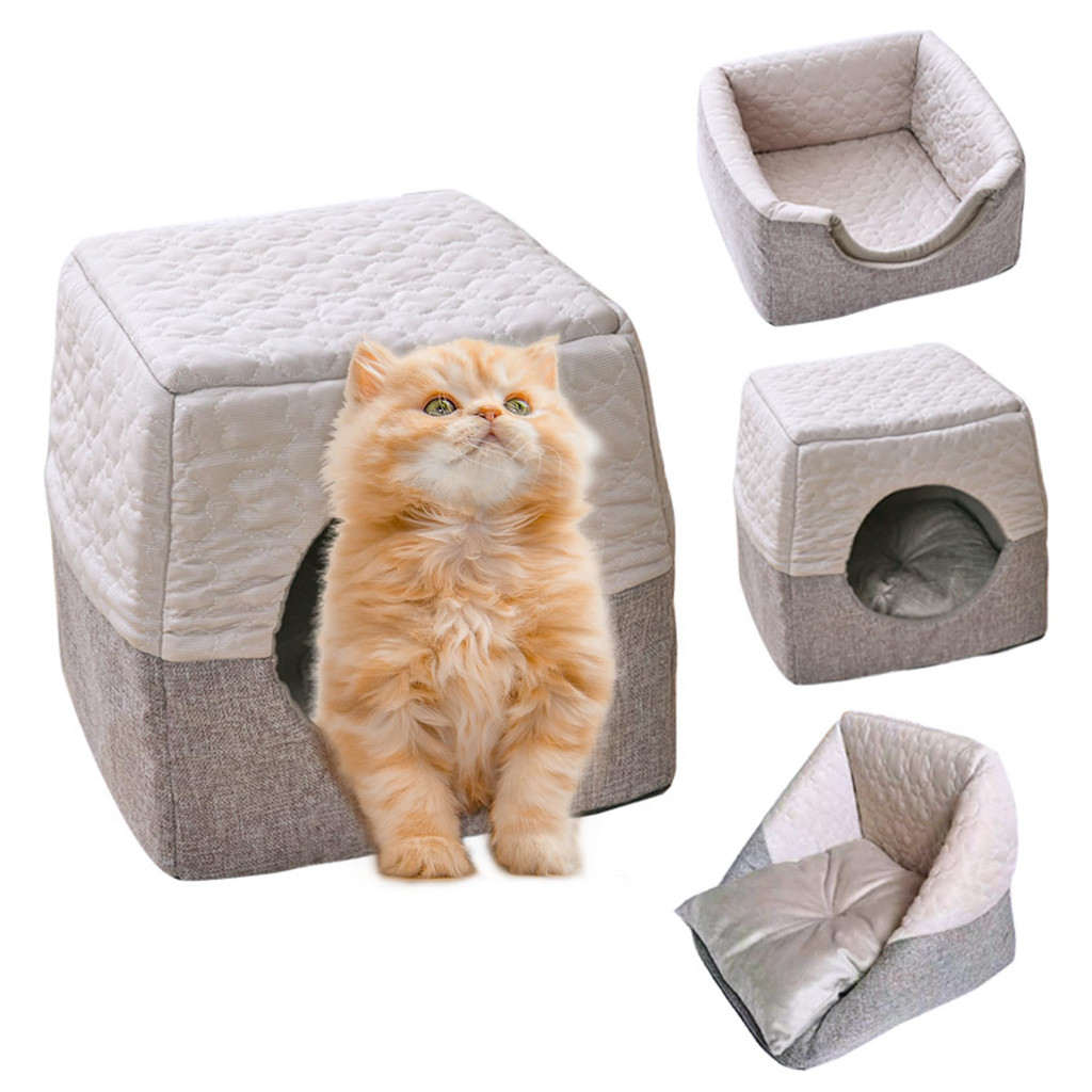 Casa de pet Cama de pet Gato Casa Cama de gato Canil Interno Casa de cachorro Cama de cachorro Verão Cama de pet Cama d – foto na Shopee Brasil