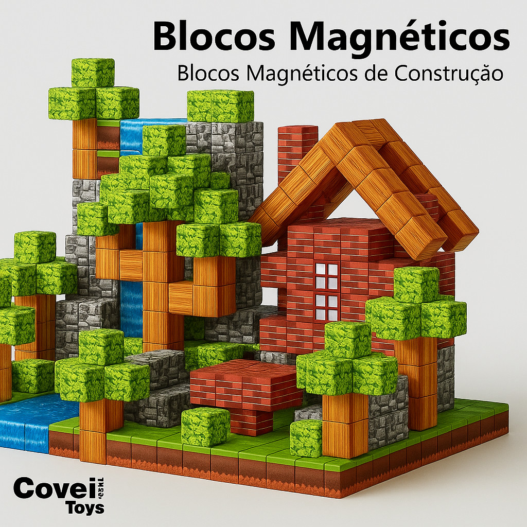 Blocos Magneticos Construção De Montar 96/148/192/296/384 Menino Bloco Construção – foto na Shopee Brasil