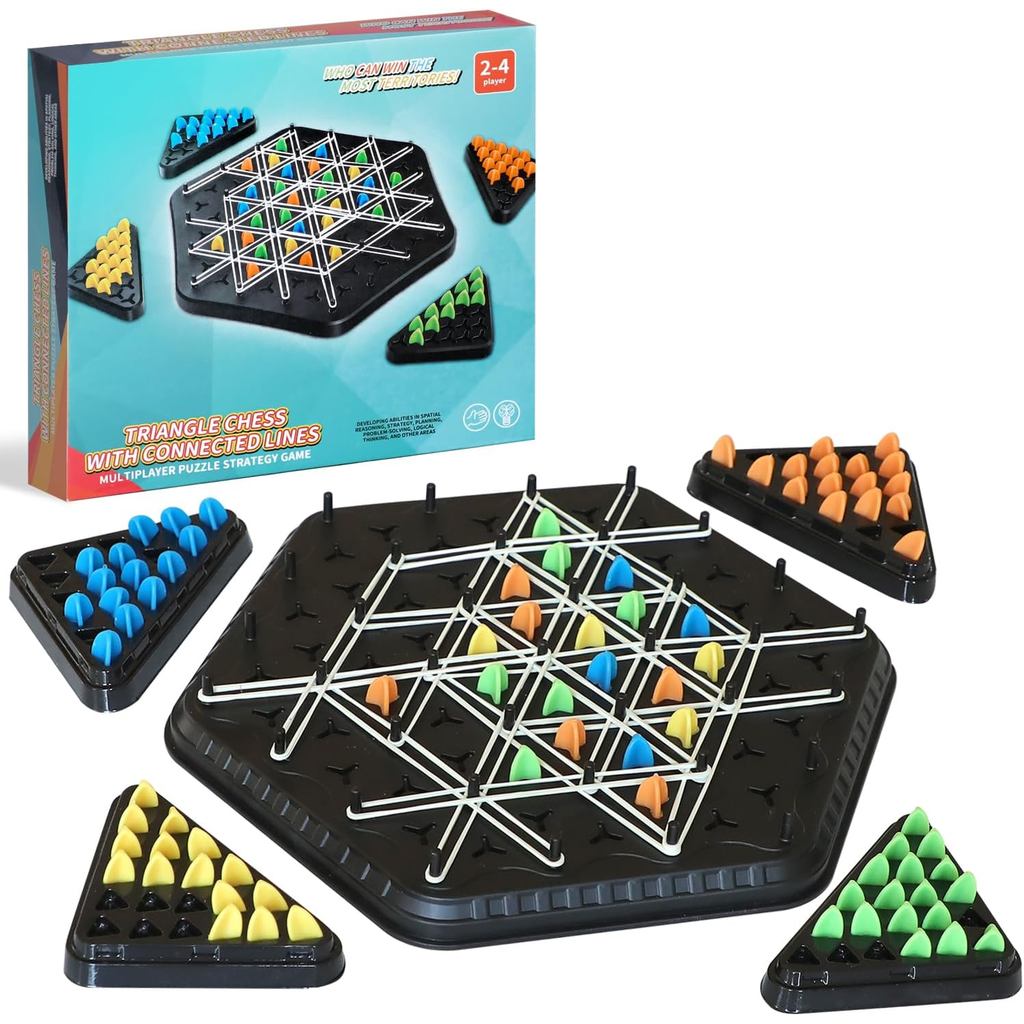 Jogo de Xadrez Triângulo em Cadeia, Jogo Triggle, Jogo de Tabuleiro para Noite de Jogos em Família - Jogos de Tabuleiro  – foto na Shopee Brasil
