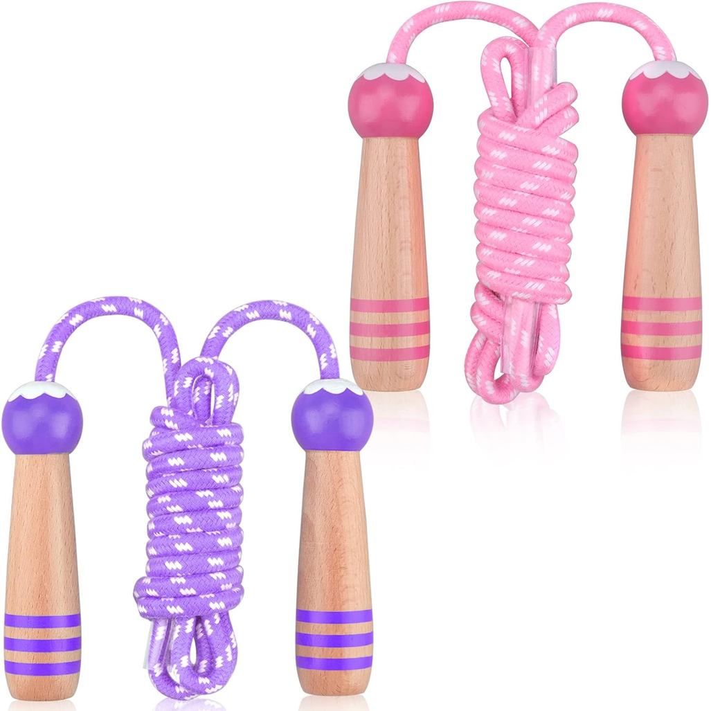 Corda de Pular Lorvain para Crianças, Cordas de Pular Ajustáveis para Meninas e Meninos, Corda de Pular de Algodão com C – foto na Shopee Brasil