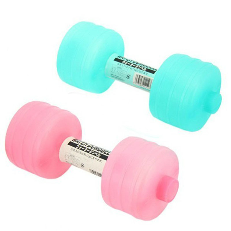 Halteres de plástico importados do Japão Mini halteres portáteis com enchimento de água Halteres de Fitness para ioga – foto na Shopee Brasil