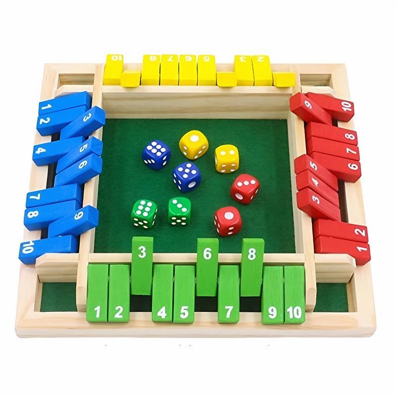 Jogo de Tabuleiro de Madeira, 1 Caixa, Jogo de Dados para 4 Jogadores, Jogo de Tabuleiro Clássico de Madeira, Jogo Famil – foto na Shopee Brasil