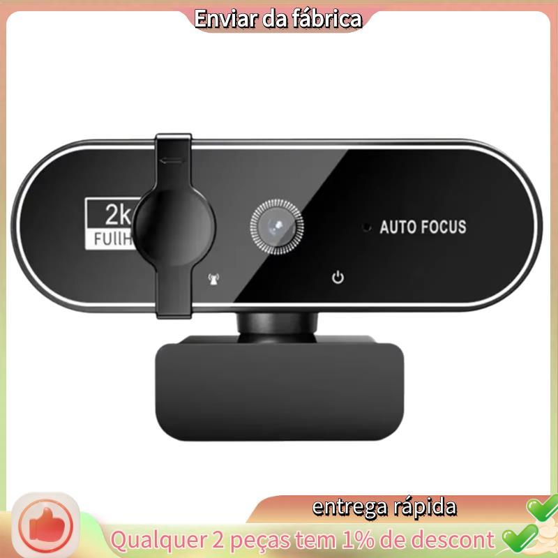 Webcam Câmera De Vídeo 2K Autofoco Streaming Web Cam Full HD Webcams Para Computador Portátil – foto na Shopee Brasil