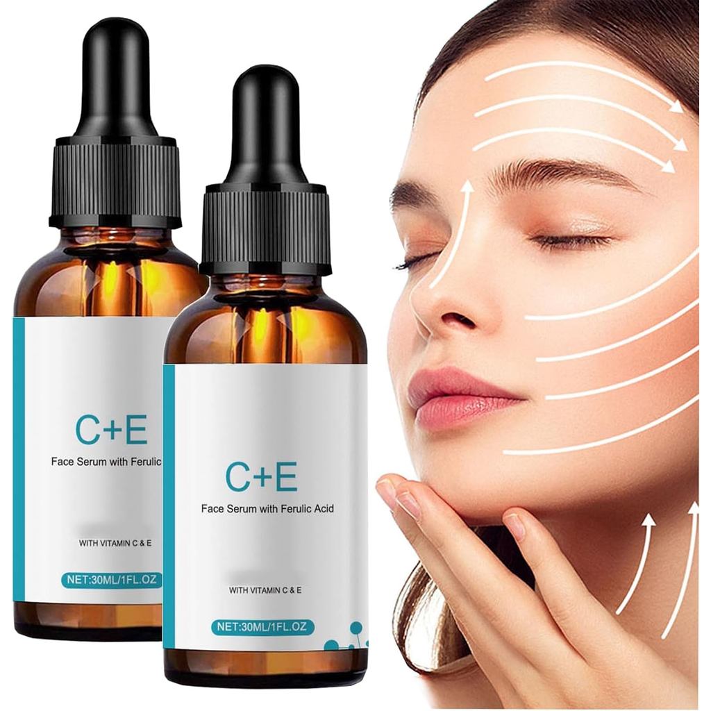 Sérum de Vitamina C, E e Ácido Ferúlico, Sérum Facial de Vitamina C para Mulheres, Sérum de Vitamina C para Clareamento  – foto na Shopee Brasil