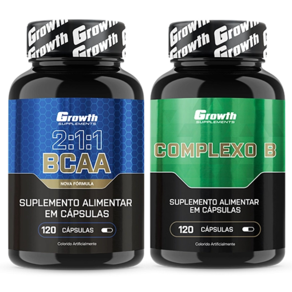 Bcaa 120 Caps Suplemento + Complexo B 120 Caps Suplemento – foto na Shopee Brasil