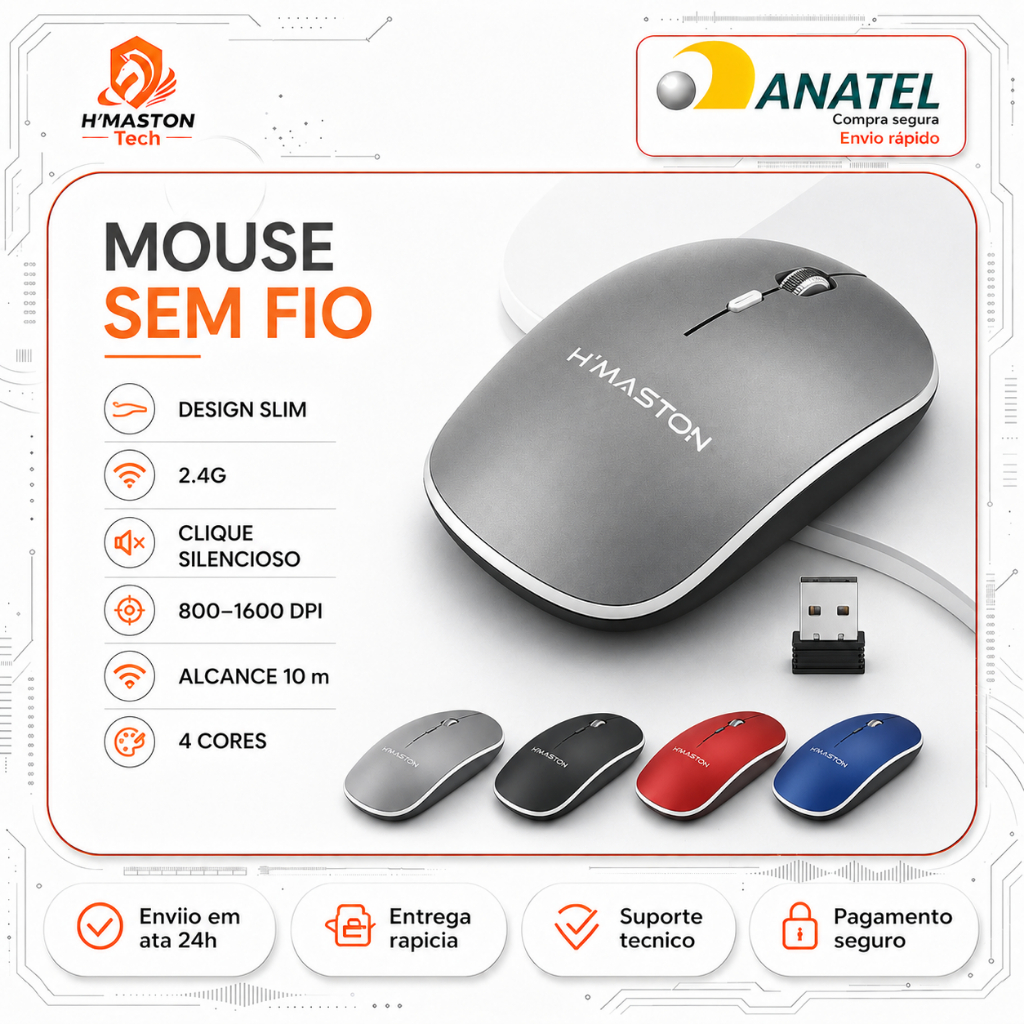 H'maston E-1600 Mouse Sem Fio Para Notebook Mouse Gamer Sem Fio Mause Mouse Bluetooth Mouse Ergonômico Sem Fio – foto na Shopee Brasil