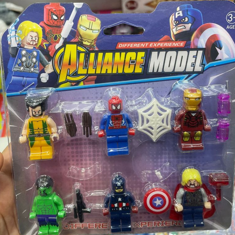 Lego mini heróis - Envio Imediato 6 heróis - Lego hulk, Homem de ferro, Homem Aranha, Thor e muito mais – foto na Shopee Brasil