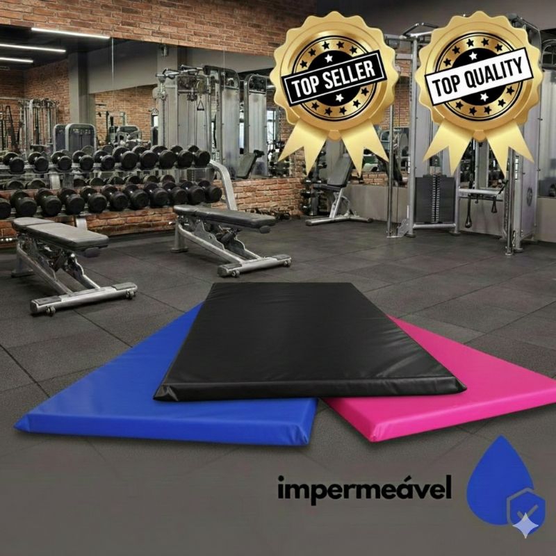 Colchonete p/ Academia90x40x2 cm Espuma Macia D23 Impermeável Compacto Fit Mat Yoga Pilates 1-2-3/UN – foto na Shopee Brasil