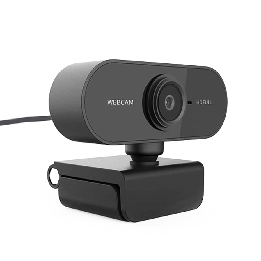 Webcam 1080P com microfone e capa de privacidade, câmera USB para webcam, webcam de streaming HD para desktop e laptop PC com microfone base rotativo de 360 graus (Black) – foto na Shopee Brasil