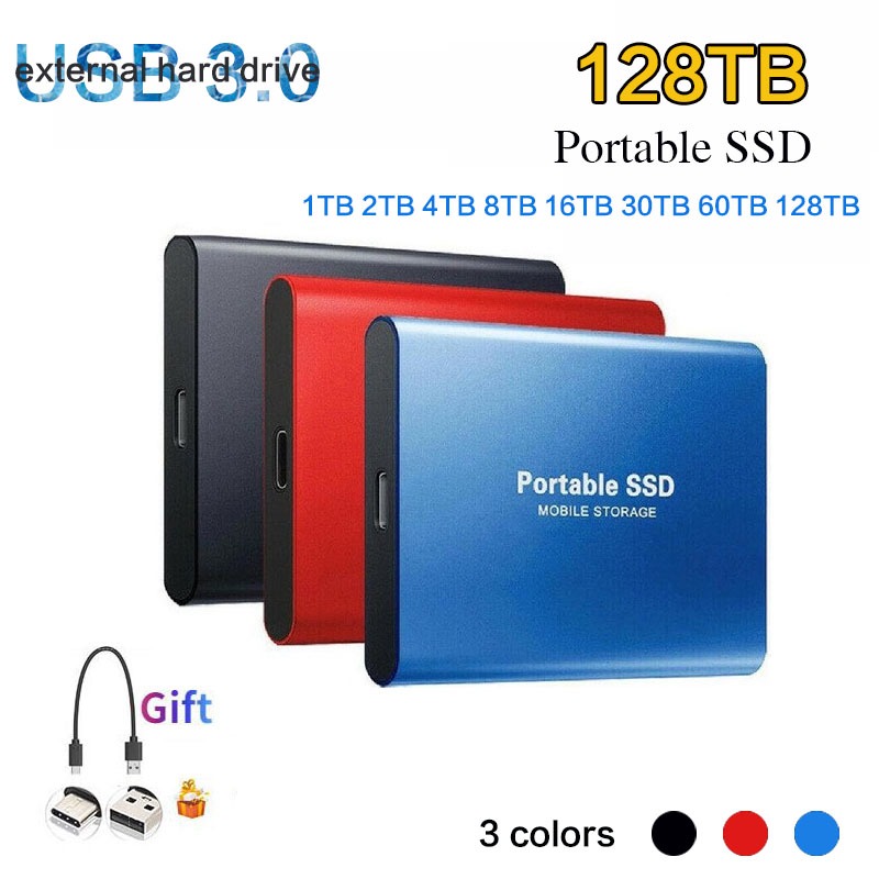 HD Externos SSD 128TB 60TB Disco rígido externo 30TB 16TB Disco rígido portátil de estado sólido 8TB 4TB Tipo-C 3.0 – foto na Shopee Brasil