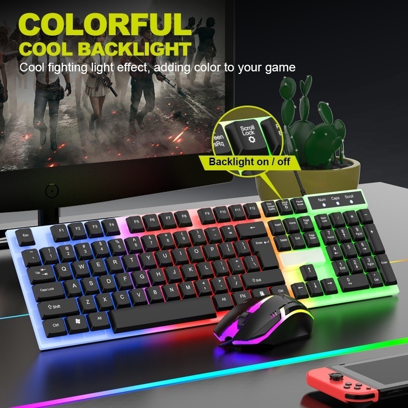 kit teclado e mouse gamer mouse teclado Teclado Semi Mecânico + Mouse Gamer 3200dpi Rgb Led -H8 – foto na Shopee Brasil