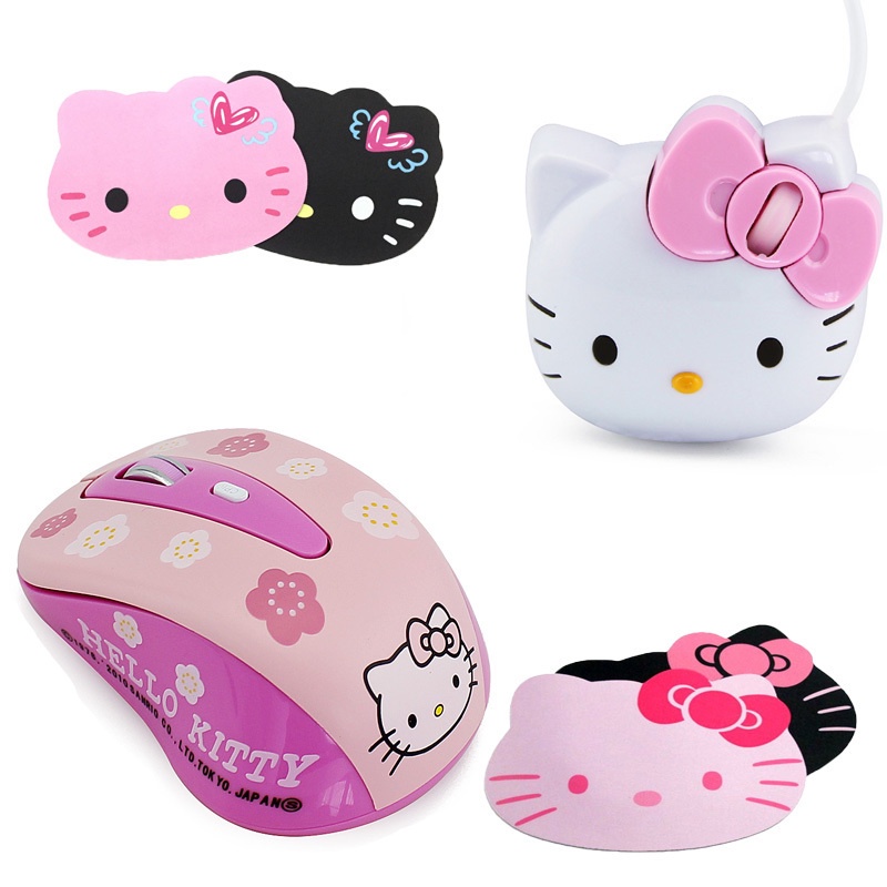 Mini 2.4G Hz Hello kitty mouse Mini-USB óptica mouse Wireless Hello Kitty Pink Mouse sem fio Mouse Rato infantil Rato silencioso com mouse pad /tapete de rato de gato/gato rato/Mouse de desenho animado e mousepad tapete de rato for kids/Notebook/PC/Laptop – foto na Shopee Brasil
