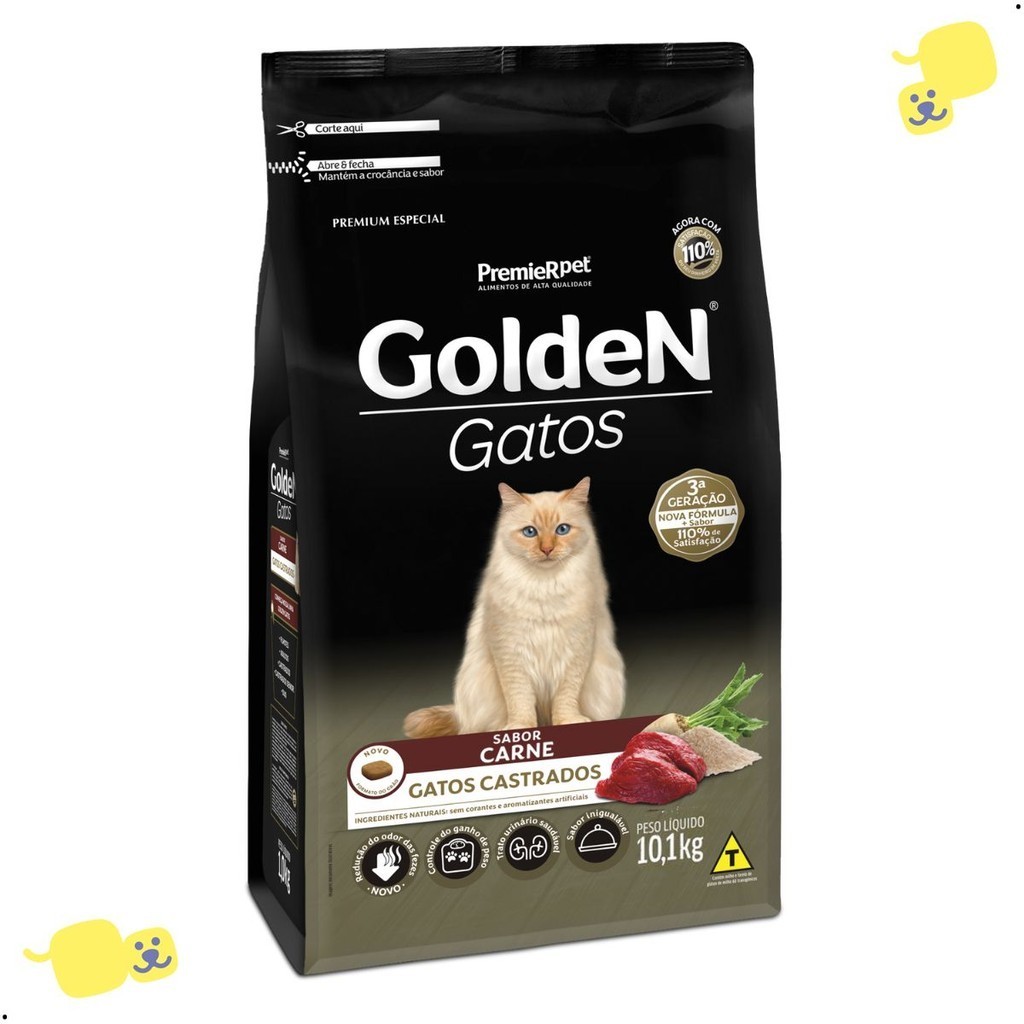 Ração Gato Castrado Golden Gatos Castrados 10 kg Ração Golden Gatos Castrados Ração Gato 10kg Carne – foto na Shopee Brasil