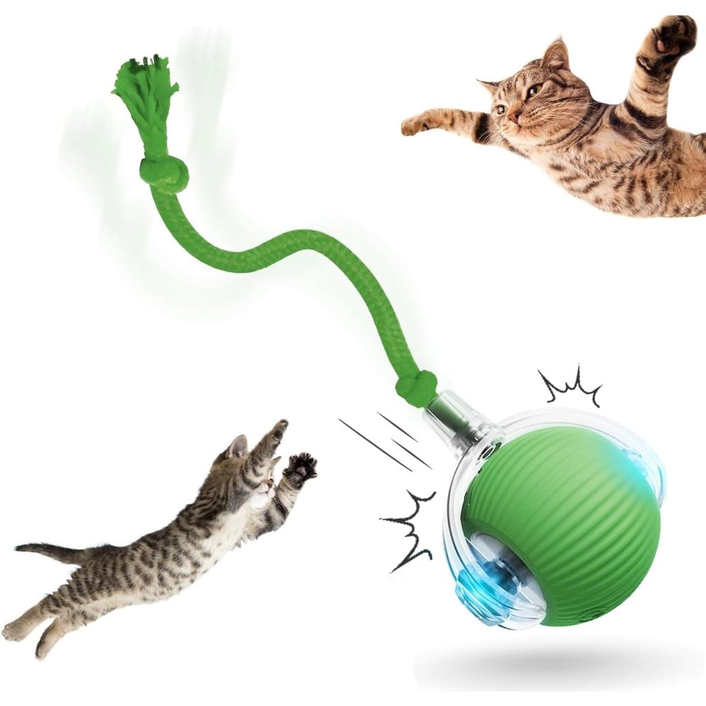 Brinquedo Automático para Gatos - Bola Interativa com Sensor de Movimento e Cauda Falsa Recarregável – foto na Shopee Brasil