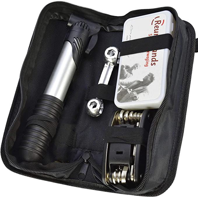 Kit Ferramentas Bike Bicicleta Remendo Pneu Bomba De Ar Bolsa Quadro – foto na Shopee Brasil