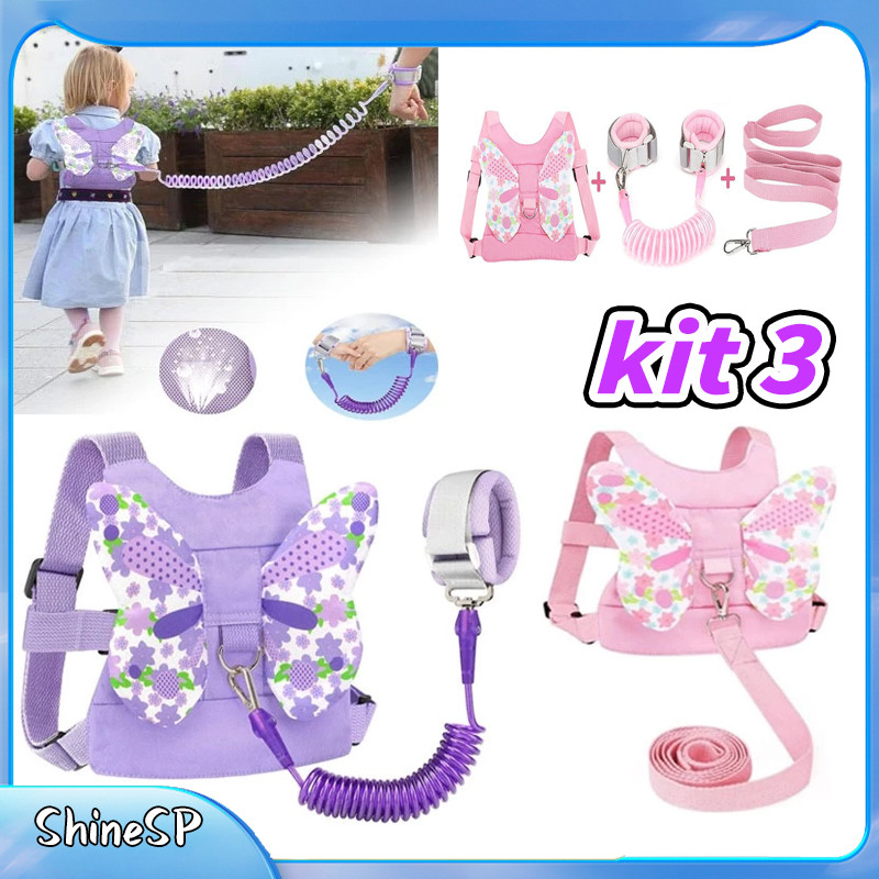 Coleira Infantil Mochila Guia De Segurança Anti Perda Cinta Alta qualidade+Pulseira Guia Para Criança Infantil – foto na Shopee Brasil