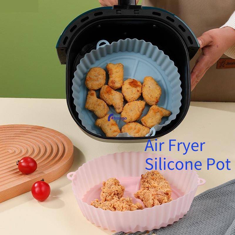 Forma Assadeira Para Fritadeira Air Fryer Em Silicone Flexível Lavável/Tapete De Silicone Redondo Antiaderente Reutilizável Para Air Fryer Liner / Acessório De Cozinha Redonda/Air Fryer Forro De Silicone – foto na Shopee Brasil