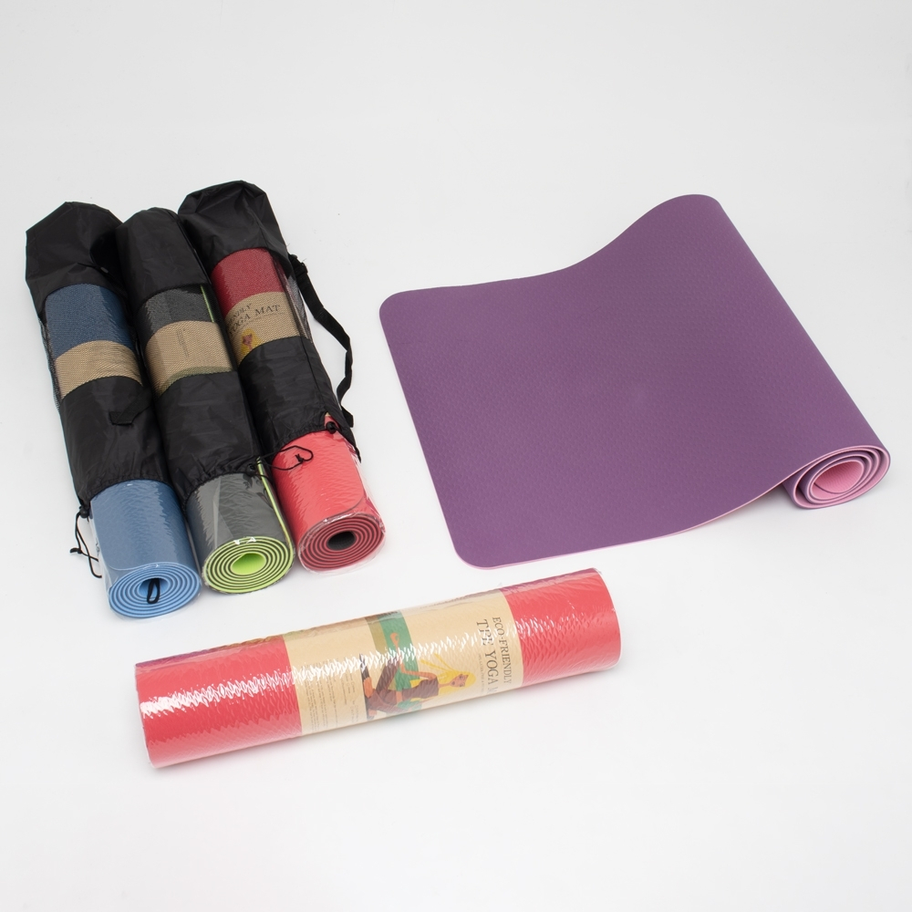 Tapete Yoga TPE Ecológico Antiderrapante Dupla Face Com Bolsa – foto na Shopee Brasil