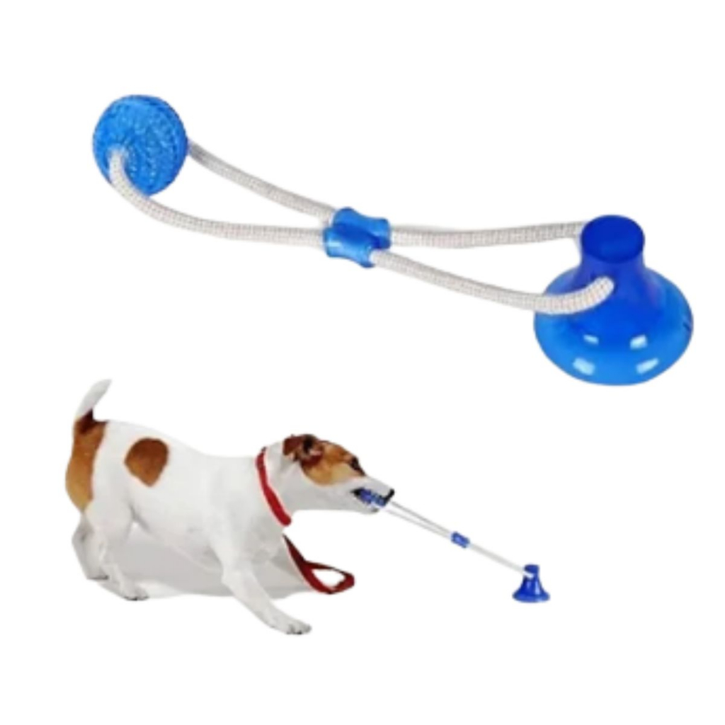 Brinquedo Interativo para Cachorro Pet Corda Mordedor com Ventosa Push Ball Grande Cabo de Guerra – foto na Shopee Brasil