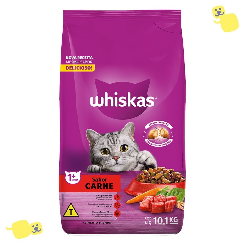 Ração Whiskas 10kg Ração para Gatos Adultos Ração Gato Whiskas Carne Saco de Ração para Gato – foto na Shopee Brasil