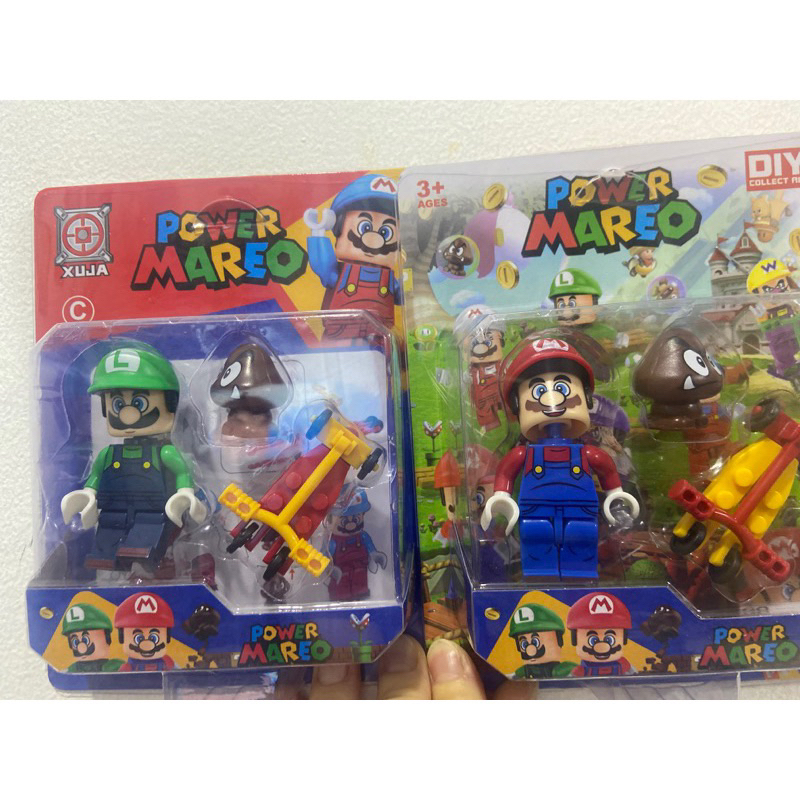 Mini lego / Boneco Lego kit vermelho e verde – foto na Shopee Brasil