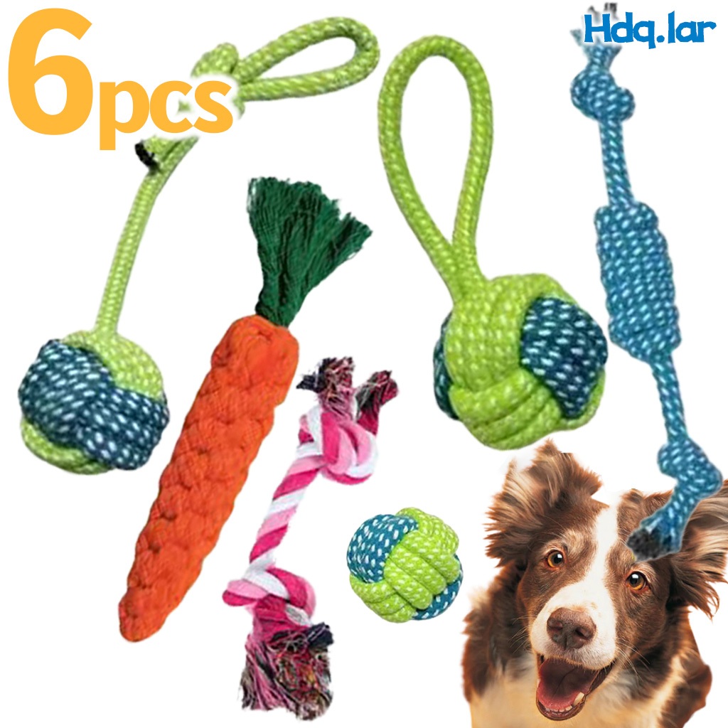 Brinquedo Pet Corda, kit com 6 Unidades , Mordedor para Cachorro, Resistente Interativo, Porte Médio – foto na Shopee Brasil