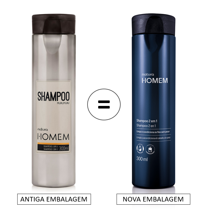 Shampoo Natura Homem - Shampoo 2x1 300ml, Shampoo Antiqueda 300ml, Shampoo Anticaspa 300ml. – foto na Shopee Brasil