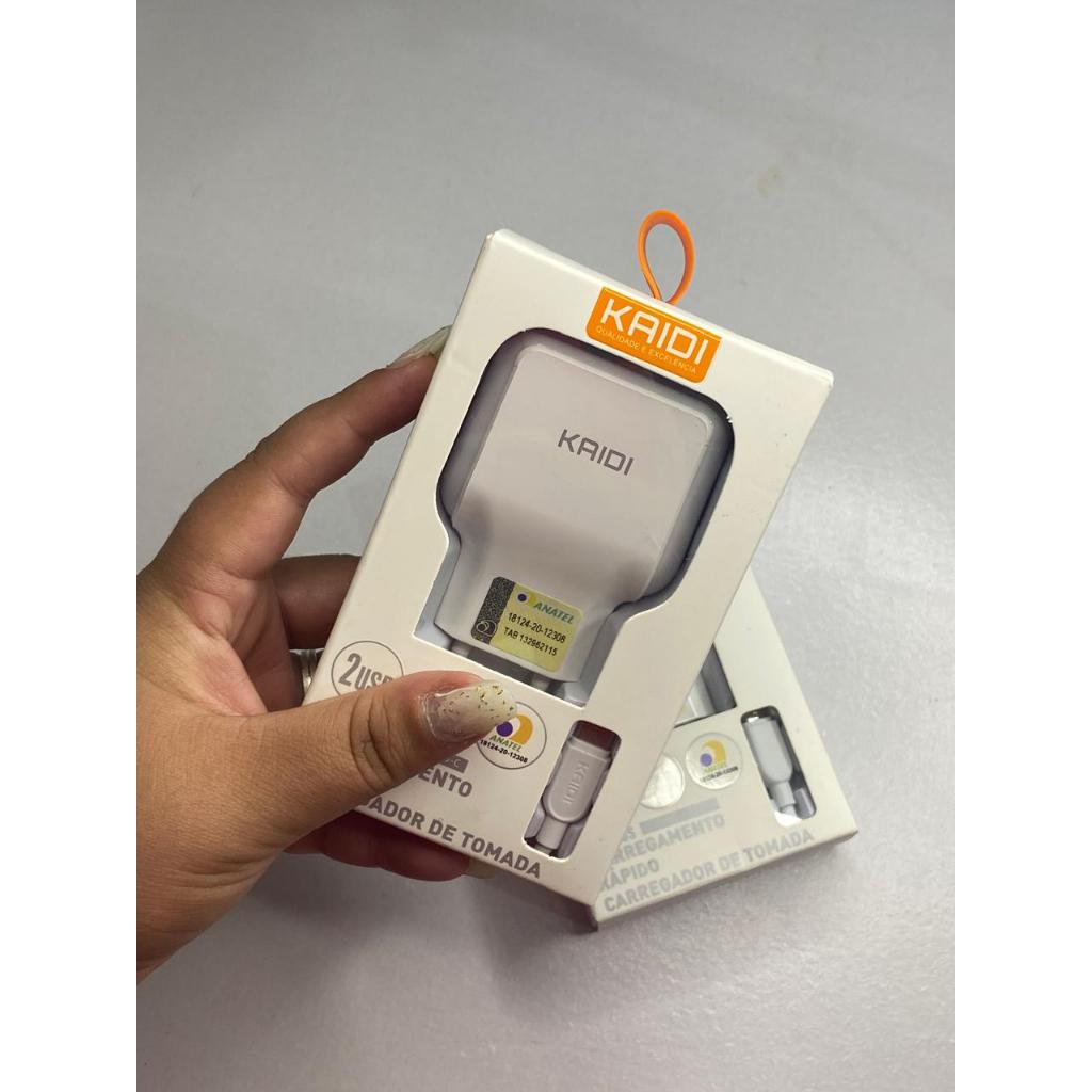carregador original kaidi carregador completo carregador tipo c carregador turbo original – foto na Shopee Brasil