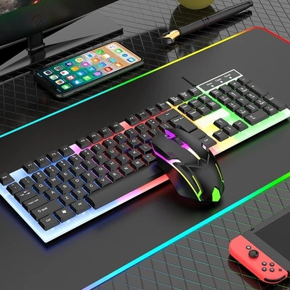 kit teclado e mouse gamer mouse teclado Teclado Semi Mecânico + Mouse Gamer 3200dpi Rgb Led H8 – foto na Shopee Brasil