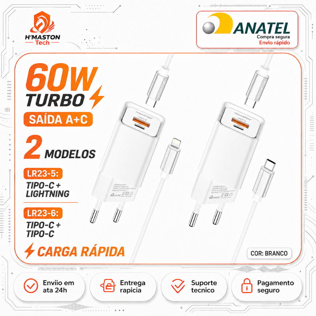 H'MASTON LR23 Carregador Turbo Tipo c Carregador Tipo c Cabo Carregador Tipo c Turbo Cabeça De Carregador Tipo c – foto na Shopee Brasil