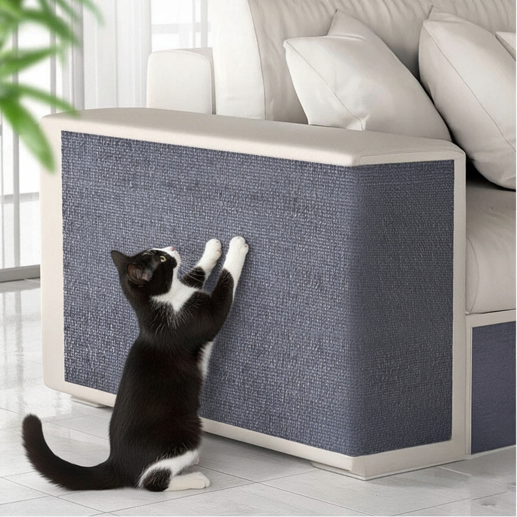 Arranhador Adesivo para Gatos Premium Protetor de Sofá e Cama Box - Carpete de Alta Qualidade – foto na Shopee Brasil