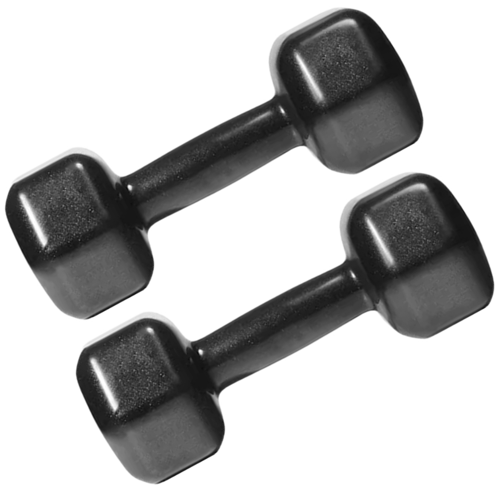 Kit 2 Halteres Sextavado Emborrachado Academia Fitness 1kg Cada Halter – foto na Shopee Brasil