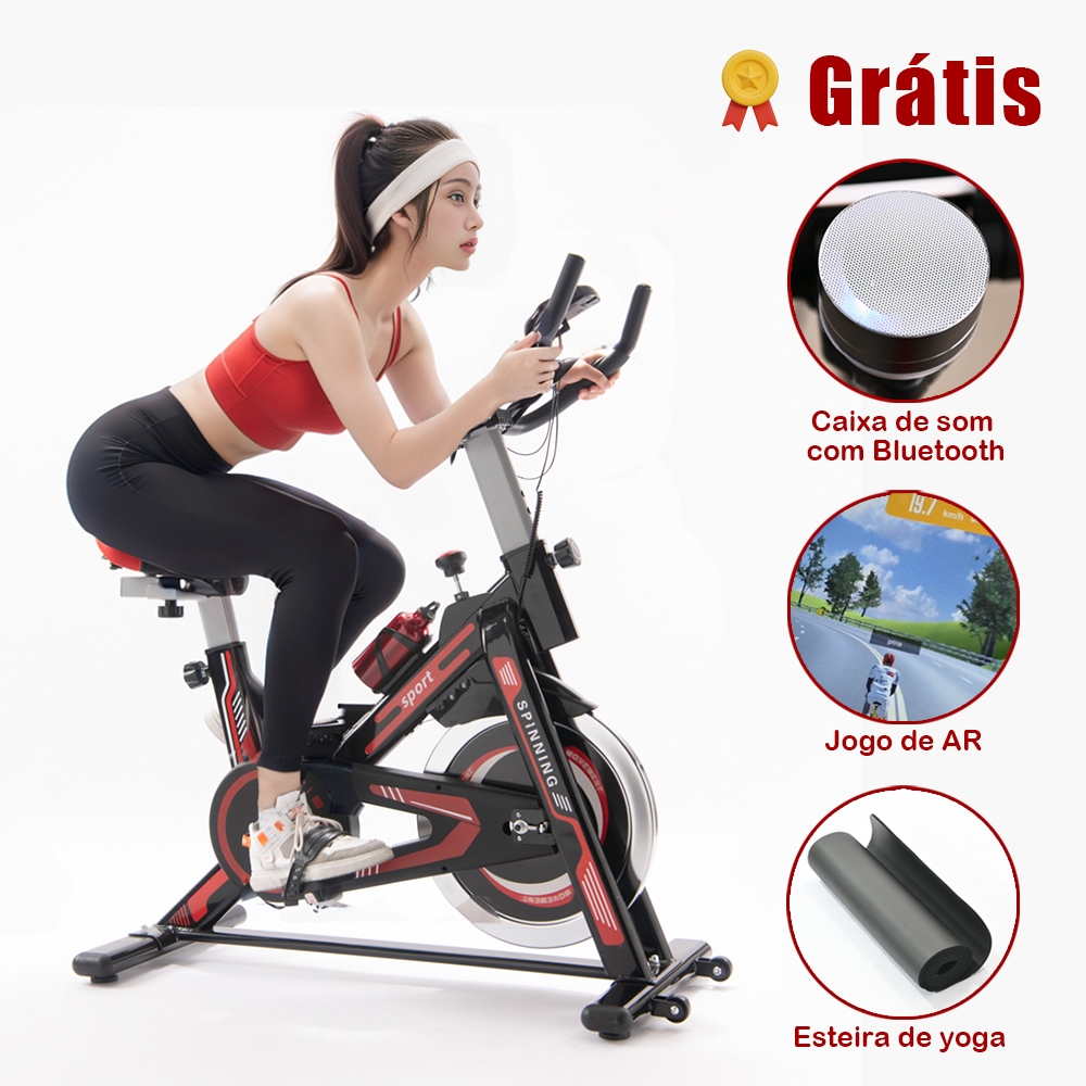 Bicicleta Ergométrica Bluetooth 2.0 Jogos AR para Spinning Mecanica SKYBOARD Roda de Inércia CD1210 – foto na Shopee Brasil