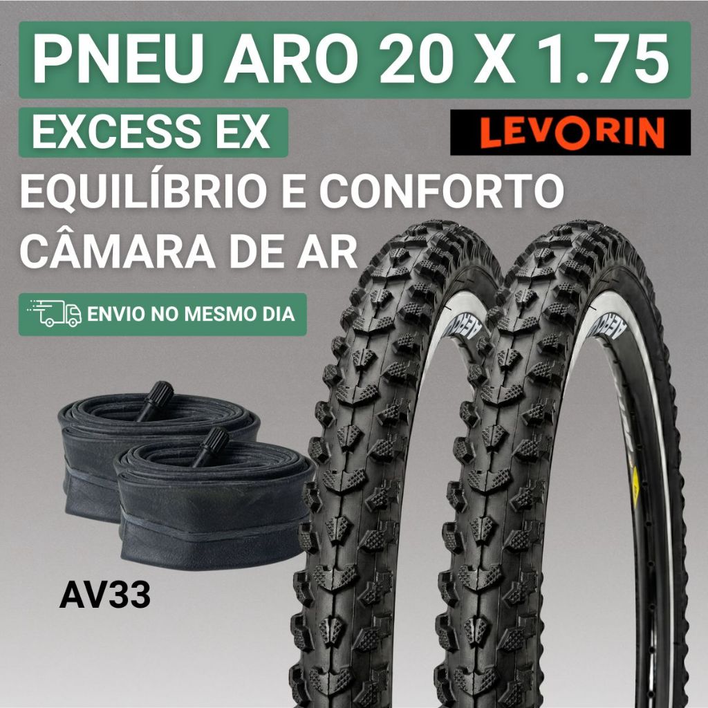 Pneu Aro 20 BMX Aro 20 Pneu Levorin Pneu Aro 20 Bicicleta Levorin Excess EX 20 1.75 – foto na Shopee Brasil