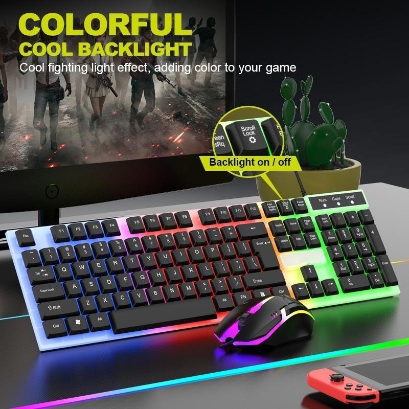 kit teclado e mouse gamer mouse teclado Teclado Semi Mecânico + Mouse Gamer 3200dpi Rgb Led -H8 – foto na Shopee Brasil