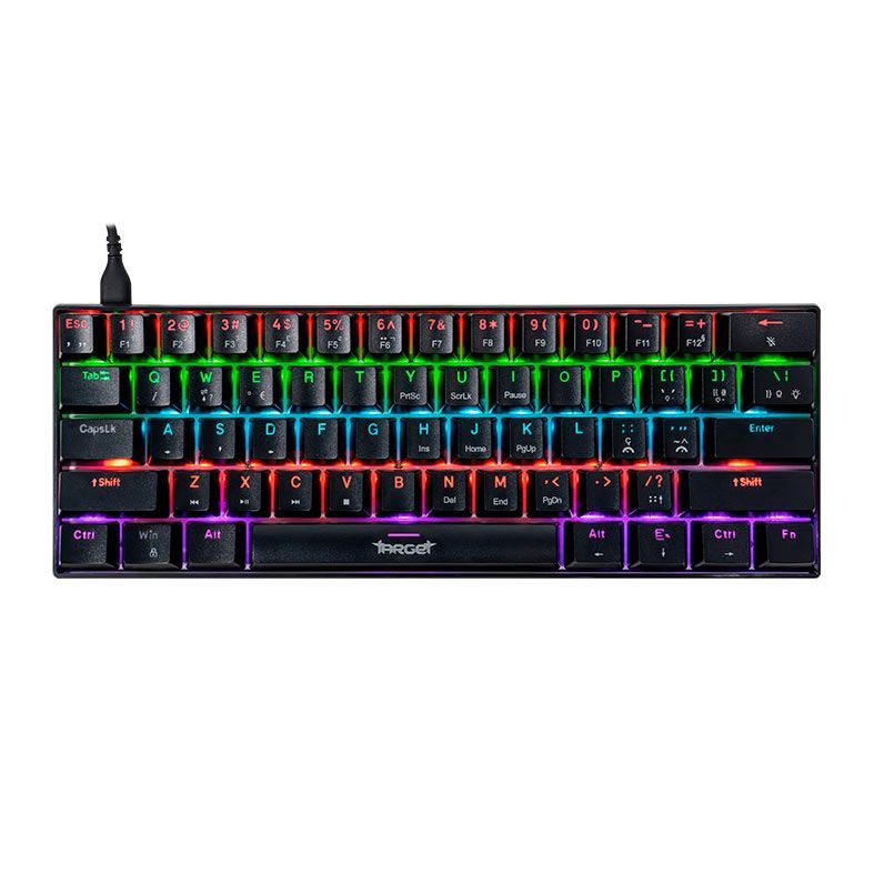 Teclado Mecanico Gamer TGT Sherman Compacto, Rainbow, ABNT2, Switch Azul, Preto, TGT-SHTKL-RBW01 – foto na Shopee Brasil
