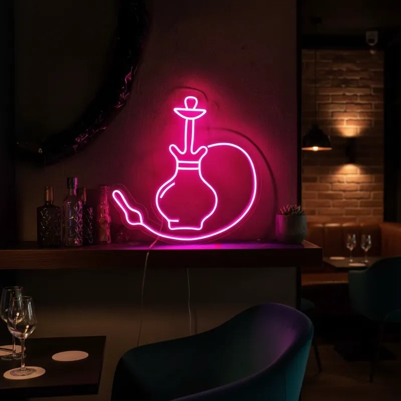 Painel de LED Neon Luminária Formato Narguilé Nargas Led para Tabacaria Luminária Led Narguile Econômico 40x40 – foto na Shopee Brasil