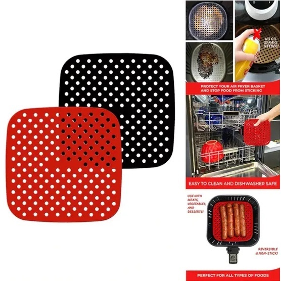 Tapete Air Fryer Anti Aderente De Silicone Para Air Fryers Tapete De Silicone Para Forrar Airfryer Fritadeira Elétrica Sem Óleo – foto na Shopee Brasil