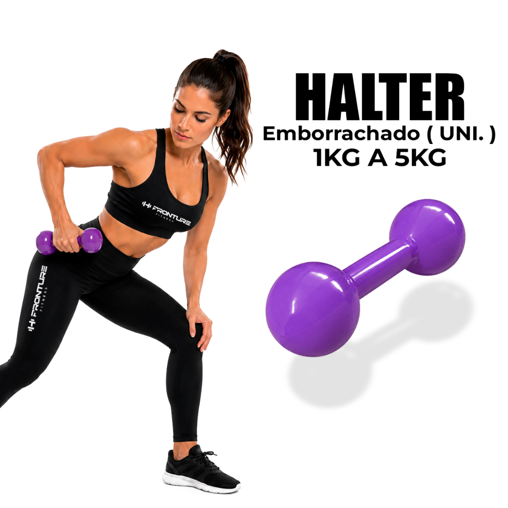 Halter Emborrachado Roxo Halteres 1 Kg a 5 Kg Fortalecimento Academia Musculação Supino Peso Exercicio – foto na Shopee Brasil
