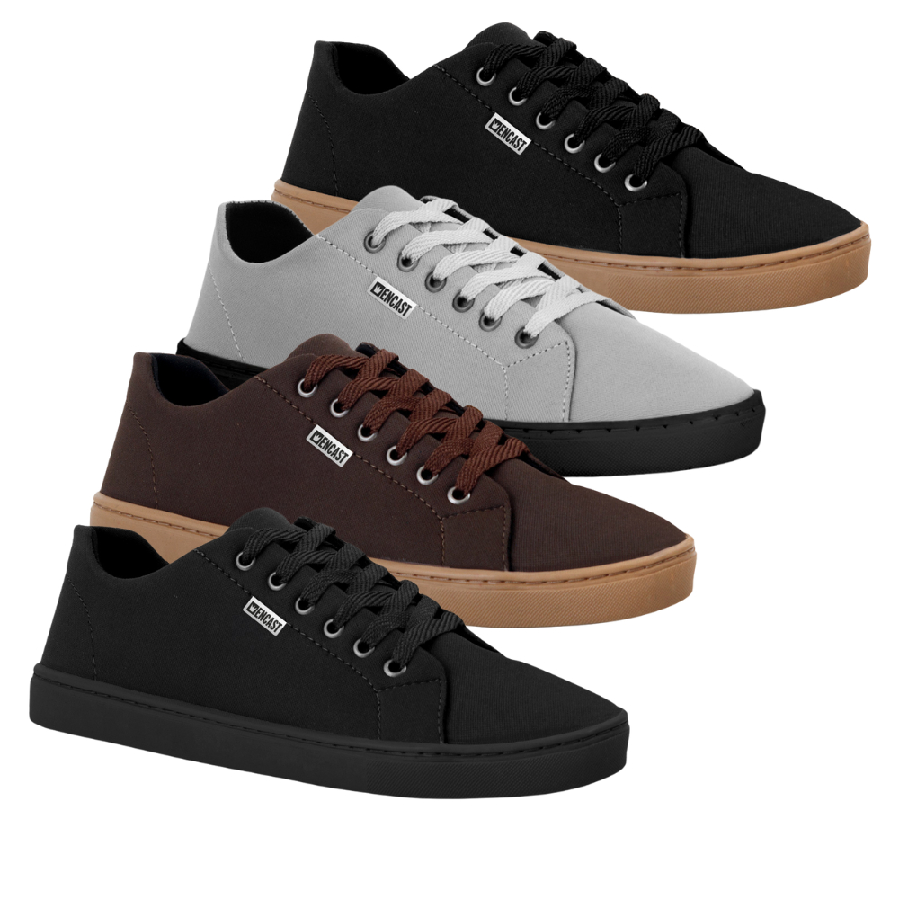 KIT 4 pares de tênis masculino casual para todas ocasiões – foto na Shopee Brasil