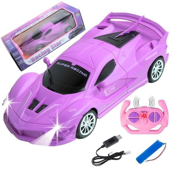 Carrinho Controle Remoto Infantil Divertido Luzes Led Brinquedo Criativo Presente Ideal Com Luz E Controle Remoto – foto na Shopee Brasil