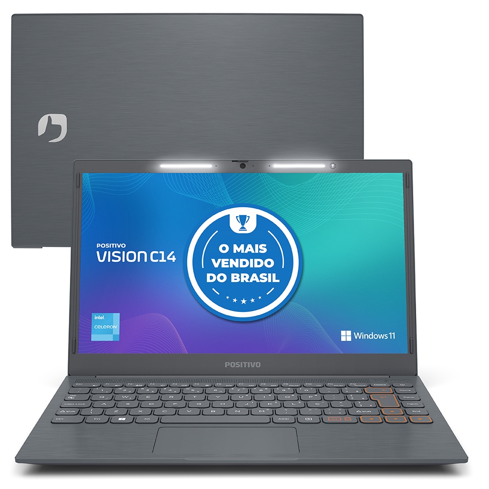 Notebook Positivo Vision C14 Lumina BAR Intel Celeron N4500 Windows 11 Home 8GB RAM 128GB eMMC 14" – foto na Shopee Brasil